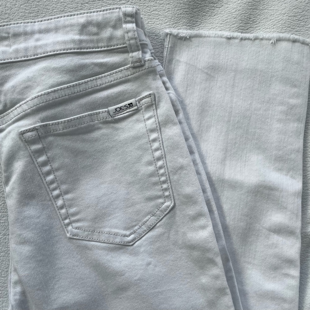 Joe’s Crop Raw Hem Skinny Stretch Jean White Size 26